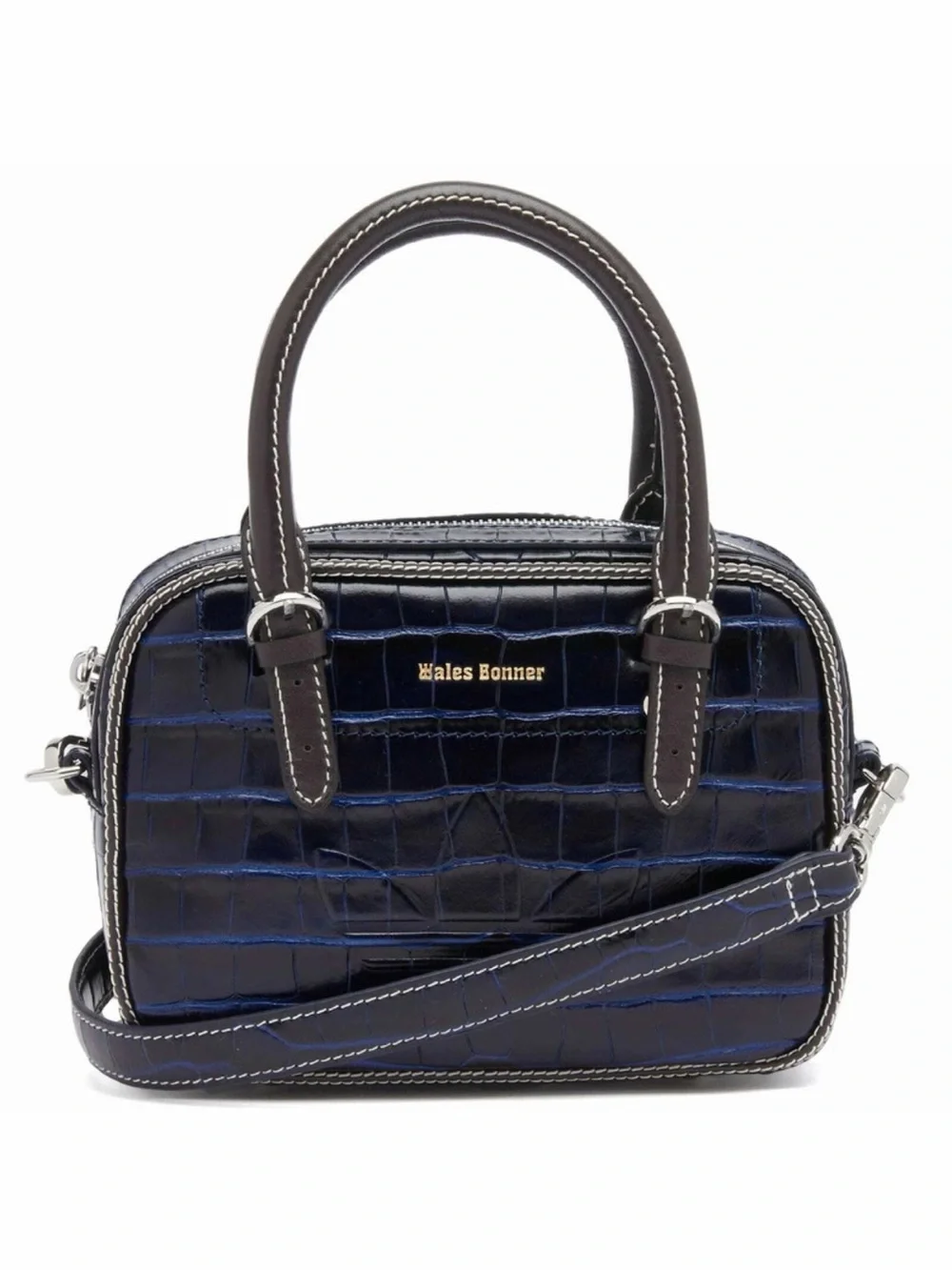 ADIDAS Men's x Wales Bonner Croc Print Bag in Collegiate Navy
